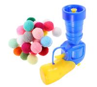 LRXIYODE Juguete Disparador Interactivo para Gatos Pelota de Felpa Ligera | Pp Resistente, Portátil, Uso Interior y Exterior, Entrenamiento Felino