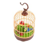 LRXIYODE Juguete Jaula para Pájaros Activada por Voz, Pájaro de Inducción Que Canta y Revolotea, Diseño Compacto y Realista, Juguete Interactivo Bebés, sin Batería, Decoración Infantil