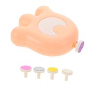 LRXIYODE Kit de Aseo para Bebés con Cortaúñas Eléctrico Rosa y Lima de Uñas de Plástico, Incluye 5 Cabezales de Pulido para Recién Nacidos y Niños Pequeños