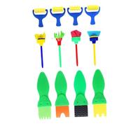 LRXIYODE Kit De Esponjas De Pintura para Niños - 12 Piezas - Tamaño Pequeño - Material Duradero - Herramientas De Dibujo y Materiales Creativos para Manualidades y Arte Infantil