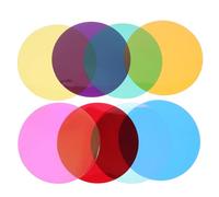 LRXIYODE Láminas de Gel para Iluminación Ambiental, 8 Colores, Autoadhesivas, 10 Cm, Película Pet para Focos LED y Fotografía, Filtro de Luz Cálida para Estudio y Decoración Interior