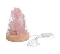 LRXIYODE Lámpara de Fragancia de Piedra de Cristal para Interiores Luz Nocturna Rosa y Función de Purificación de Aire Adecuado para Dormitorio