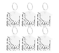 LRXIYODE Llaveros de Sublimación Mdf para Graduación 2026, Set de 6 Unidades 70x50x3 Mm, Accesorios Ligeros para Recuerdos de Temporada Universitaria y Jardín de Infantes