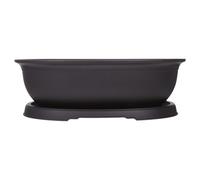 LRXIYODE Maceta Material PP Resistente, Diseño Simple de Plástico Ovalada Platillo para Plantas y Flores Adecuado para Decoración de Terraza y Jardinería