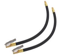 LRXIYODE Manguera de Extensión para Inflador de Ruedas y Bomba Hinchador Bici Compatibilidad y Material Metálico, Acero y Goma, Pack de 2 Piezas