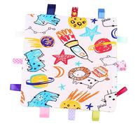 LRXIYODE Mantita de Apego de Algodón Colorida para Recién Nacidos Toalla Sensorial Suave para Bebés Estimula y Desarrollo Motor Regalo para Gateo y Compañía Infantil