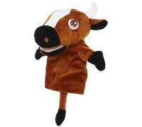 LRXIYODE Marioneta de Mano de Peluche de Ganado Boca Abierta, Juguete Interactivo, Muñeco de Felpa Animal, Adecuado para Contar Historias y Educación Temprana, 1 Pieza