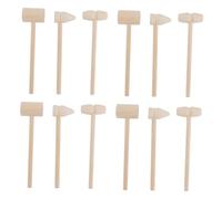 LRXIYODE Martillo de Madera 12 Pcs para Niños Juguete Mini de Comida Desarrollo Infantil Coordinación Mano- Juguete de Golpear Tartas