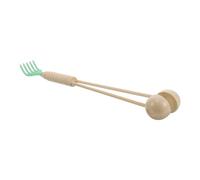 LRXIYODE Masajeador Manual de Madera Natural para Espalda y Meridianos, Martillo de Masaje con Doble Función Golpeteo y Rascador, Palo Ergonómico para Alivio Muscular y Relajación Corporal