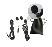 LRXIYODE Micrófono de Solapa Multifuncional con Clip Metálico Portátil Micrófono de Condensador Ligero con Cable de y Conector para Grabación Manos Libres Compatible con Smartphones y PC