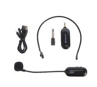 LRXIYODE Micrófono Inalámbrico Pequeño UHF para Guía Turístico, Auricular Negro De Diadema, Sistema Portátil Durable para Amplificación De Voz Actividades Al Aire Libre