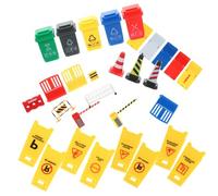 LRXIYODE Miniatura Simulación de Señales de Tráfico y Barricadas Juguetes Educativos para Enseñanza Vial Interactiva rol para Fortalecer Vínculos Familiares