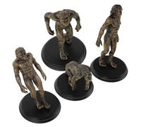 LRXIYODE Modelos de Evolución Humana en Plástico Seguro Set de 4 Figuras Humanas Primitivas Lamarck Australopithecus Habilis Erectus para Enseñanza y Aprendizaje Escolar en Casa