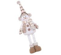 LRXIYODE Muñeco de Peluche Navideño Piernas Estirables, Decoración de Escritorio para Hogar, Diseño de Muñeca de Escaparate Material de Tela y Algodón PP Adecuado para Fiesta de Navidad