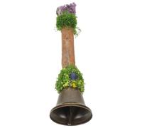 LRXIYODE Natural Amethyst Crystal Wand Altar Bell With Loud Chime Handheld Brass Bell For Prayer Wedding Home Decoration And Reception Use