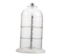 LRXIYODE Organizador De Maquillaje Transparente Con Compartimentos Para Cosméticos y Puff Caja De Almacenamiento Para Escritorio y Tocador