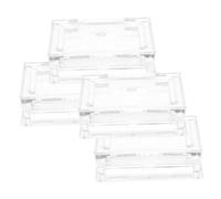 LRXIYODE Paleta De Sombras De Ojos Cuadrada Transparente 4 Piezas Mini Recargable Portátil Para Viaje Estuche Vacío Para Maquillaje