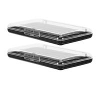 LRXIYODE Paleta Vacía Pack de 2 Piezas de 24 Ranuras, Estuche Negro Recargable y Resistente de As, Abs y Pp para Sombras de Ojos para Maquillaje Profesional y Vacaciones