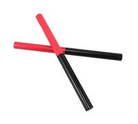 LRXIYODE Palillos de Percusión de Madera para Danza Claves Tradicionales para Entrenamiento de Ritmo Bastones de Percusión Color Rojo y Negro para Presentaciones Grupales