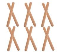 LRXIYODE Palitos de Ritmo para 12 Piezas Set de Instrumentos de Percusión de Madera Natural Palillos Musicales Educativos Portátiles para Aula y Desarrollo del Talento Musical Infantil