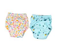 LRXIYODE Pañales Para Ñiño 2 Piezas, Pantalones De Entrenamiento Lavables De 6 Capas, Algodón Transpirable, Talla l 24-36 Kg, Diseño Marítimo y Musical, Entrenamiento Antileak Para Bebés