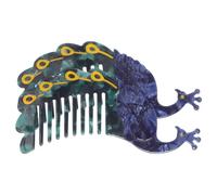 LRXIYODE Peine de Acetato para Cabello Diseño de Pavo Real 2 Piezas Peines para Peinar Mujeres Accesorio Portátil para Moños y Recogidos para Cuidado del Cabello