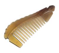 LRXIYODE Peine de Cuerno de Antistático de Dientes Anchos para Cabello Rizado y Ondulado Compacto Portátil y Artesanal para Mujeres Casa y Viaje