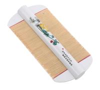 LRXIYODE Peine de Dientes de Bambú Doble Cara para Peine Anticaspa Suave y Compacto para Cabelludo Sensible Herramienta de Limpieza para Cabello Fino Seco y Mojado