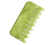 LRXIYODE Peine de Masaje de Jade Natural para Cabeza y Cuerpo Herramienta de Raspado Suave y Duradera Masajeador Práctico con Borde Redondeado Relax y Cuidado del Cabelludo