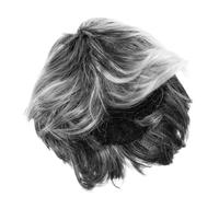LRXIYODE Peluca Abuelo Gris Realista para Hombre Accesorio de Disfraz Cómodo y Transpirable Peluca Corta para Fiesta y Halloween Transformación Rápida para Carnaval y Actuaciones