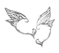 LRXIYODE Pendientes Clip Mujer Oreja No Perforada Brazalete Decorativo de Hadas y Duendes Accesorios para Disfraces y Uso Diario Color Plata