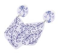 LRXIYODE Pendientes Vintage Estilo Chino Acrílico Azul y Blanco Ligeros y Elegantes Pendientes Colgantes Geométricos para Mujer Joyería Retro para Uso Diario y Ocasiones Especiales