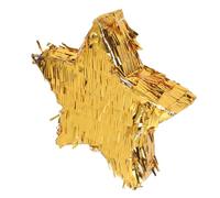 LRXIYODE Piñata de estrella de aluminio dorado para fiestas infantiles, juego para cumpleaños, accesorio para eventos y actividades recreativas, decoración temática brillante, 1 pieza