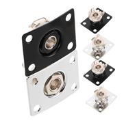 LRXIYODE Placa de Salida de Guitarra Eléctrica de Metal Rectangular de 6,35 Mm Transmisión de Señal Estable, 6 Piezas para Práctica en Casa y Actuaciones en Escenario