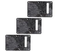 LRXIYODE Placa Trasera para Guitarra Eléctrica Negra Perla 3 Piezas, Tapa de Trémolo de 6 Orificios, Cubierta de Plástico Resistente para Compartimento de Control, Accesorios para