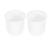 LRXIYODE Portaescobillas de Baño Blanco de Plástico Ligero, Taza para Cepillo de Baño Doméstico, Soporte Simple y Moderno para Escobillas de Vater, Paquete de 2piezas