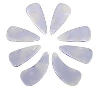 LRXIYODE Púas de Dedo para Guzheng Reutilizables, 8 Piezas Doble Curva, Color Púrpura Humo, Uñas Postizas para Principiantes, Accesorios para Guzheng, Protección y Precisión