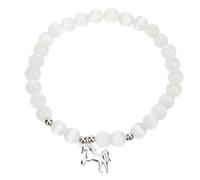 LRXIYODE Pulsera Unicornio para Niñas con Colgante de Ópalo Blanco Ligera y Suave Regalo para Fiesta de Cumpleaños y Amistad Accesorio Chic para Mujeres Jóvenes