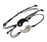 LRXIYODE Pulsera Yin Yang Tai Chi De Pareja Que La Oscuridad Para Amigos o Novios Diseño Para Él Ella