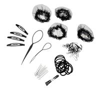 LRXIYODE Redecillas Elásticas Invisibles para Moño de Bailarina Juego de 4 Unidades Negras Accesorio Ligero y Práctico para Peinados de Danza Uso Profesional y Diario