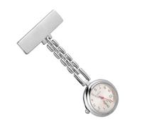 LRXIYODE Reloj De Bolsillo De Aleación De Zinc Imperdible para Enfermeras, Luminoso, Plateado, Práctico para Atención Médica y Uso Profesional En Hospitales