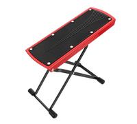 LRXIYODE Reposapiés de Guitarra Clásica Metal Antideslizante Plegable Taburete Ajustable Altura Soporte para Guitarrista Acústica y Eléctrica para Practicar Estudio o Escenario