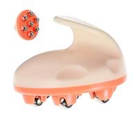 LRXIYODE Rodillo de Masaje Bolas de Acero Naranja para Cuerpo y Piernas, Herramienta Portátil de Abs para Aliviar el Estrés y Promover la Salud en Cuidado Corporal