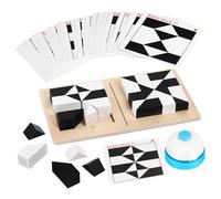 LRXIYODE Rompecabezas De Construcción De Madera 32 Bloques y 40 Tarjetas Desafío para Niños y Adultos, Juego Mental De Ingenio Educativo y Entretenimiento Familiar