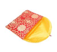 LRXIYODE Sobres De Seda Brocado Bordados Carpetas Documentos y Textos Budistas Bolsillos Multifuncionales Para Organización Bolsos y Maletas Rojo Con Nudo Chino Elegante