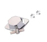 LRXIYODE Soporte para Pata de Tom de Suelo de Metal Resistente, Base Cromada para Batería, Accesorio de Percusión para Rack, Compatible Tom de Batería, Pieza Duradera y Ligera