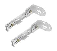 LRXIYODE Soporte para Riel de Cortina Doble de 11.5cm, 2 Piezas en Blanco, Material Hierro y Abs, Compatible Cortinas y Persianas para Ventanas