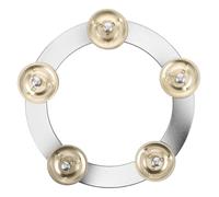 LRXIYODE Tamborín Metálico Montable De Acero Inoxidable Diseño De Campanas Para Percusión Para Bandas y Eventos Musicales Mejora Tu Ritmo y Precisión Musical