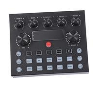 LRXIYODE Tarjeta De Sonido Interna y Mezclador De Audio Externo Efectos De Luz Para Transmisión y Grabación Compatible Móviles y Pcs Doble Puerto De Micrófono y Reducción Automática