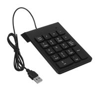 LRXIYODE Teclado Numérico Mecánico USB de 19 Teclas para Finanzas y Banca, Compacto y Portátil, Cableado, Entrada Rápida para Profesionales y Oficinas, Color Negro